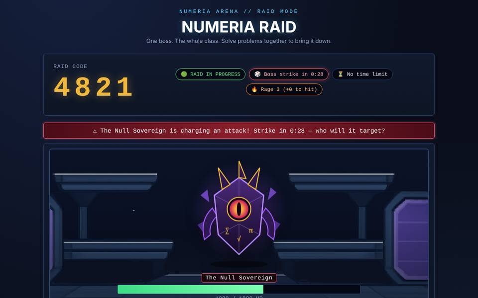 Screenshot of Numeria Raid